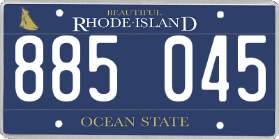 RI license plate 885045