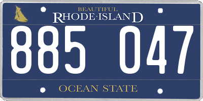 RI license plate 885047