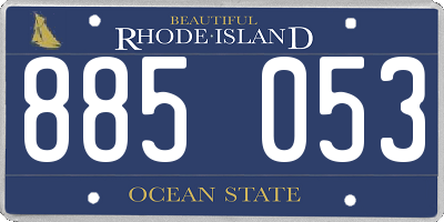 RI license plate 885053