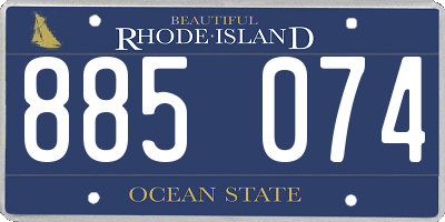 RI license plate 885074