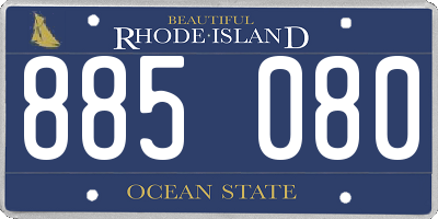 RI license plate 885080