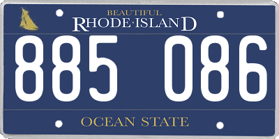 RI license plate 885086