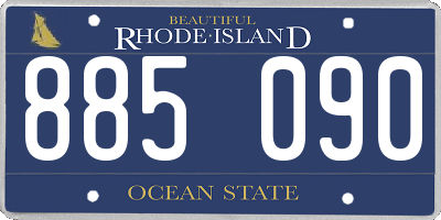 RI license plate 885090
