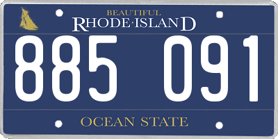 RI license plate 885091