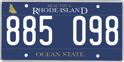 RI license plate 885098