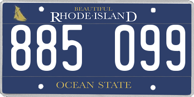 RI license plate 885099