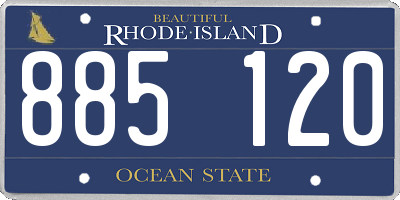 RI license plate 885120