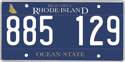 RI license plate 885129
