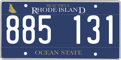 RI license plate 885131