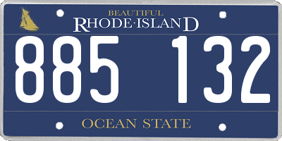 RI license plate 885132