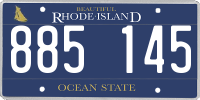 RI license plate 885145