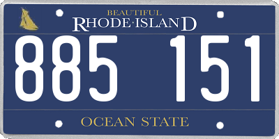 RI license plate 885151