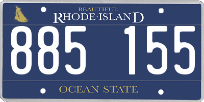 RI license plate 885155
