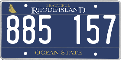 RI license plate 885157
