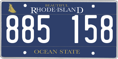 RI license plate 885158