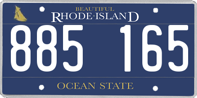 RI license plate 885165