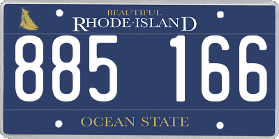 RI license plate 885166