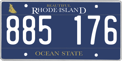RI license plate 885176