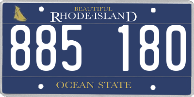 RI license plate 885180