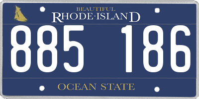 RI license plate 885186