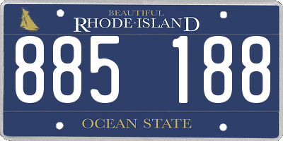 RI license plate 885188