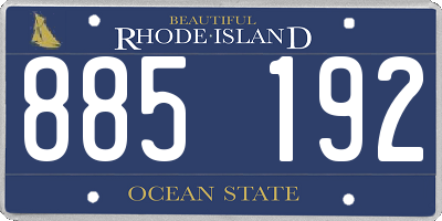RI license plate 885192