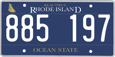RI license plate 885197