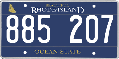 RI license plate 885207
