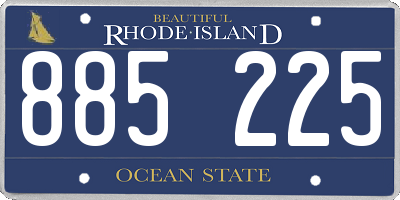 RI license plate 885225