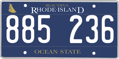 RI license plate 885236