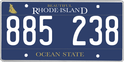 RI license plate 885238