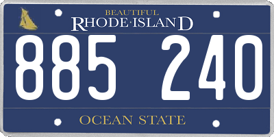 RI license plate 885240