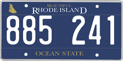 RI license plate 885241