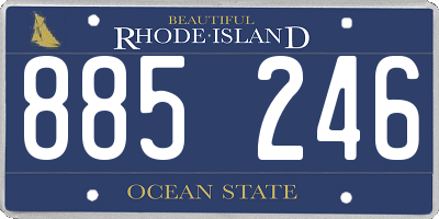 RI license plate 885246