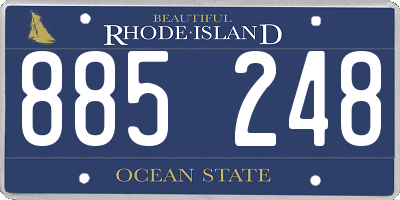 RI license plate 885248