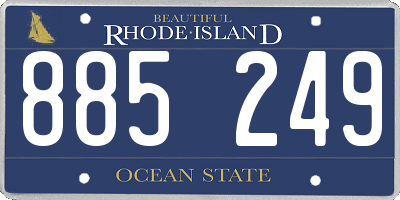 RI license plate 885249