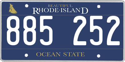 RI license plate 885252