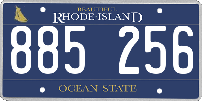 RI license plate 885256