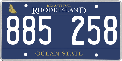 RI license plate 885258