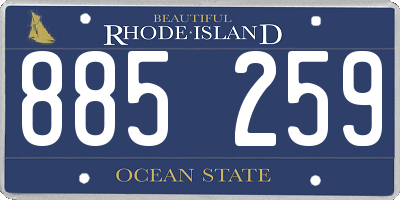 RI license plate 885259