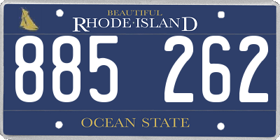 RI license plate 885262