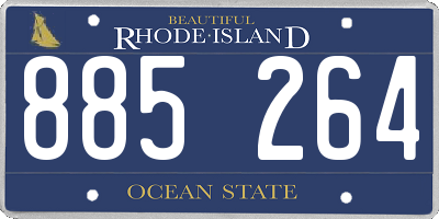 RI license plate 885264