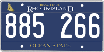 RI license plate 885266