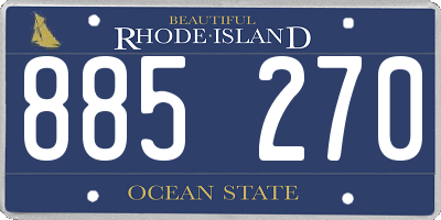 RI license plate 885270