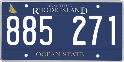 RI license plate 885271