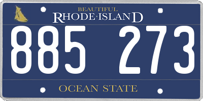 RI license plate 885273