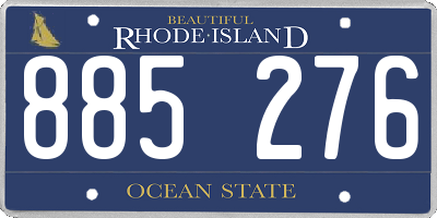 RI license plate 885276