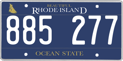 RI license plate 885277