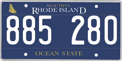 RI license plate 885280