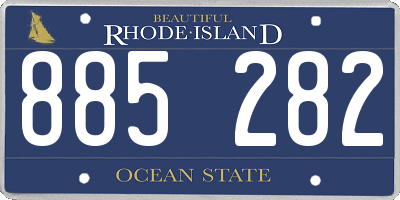 RI license plate 885282